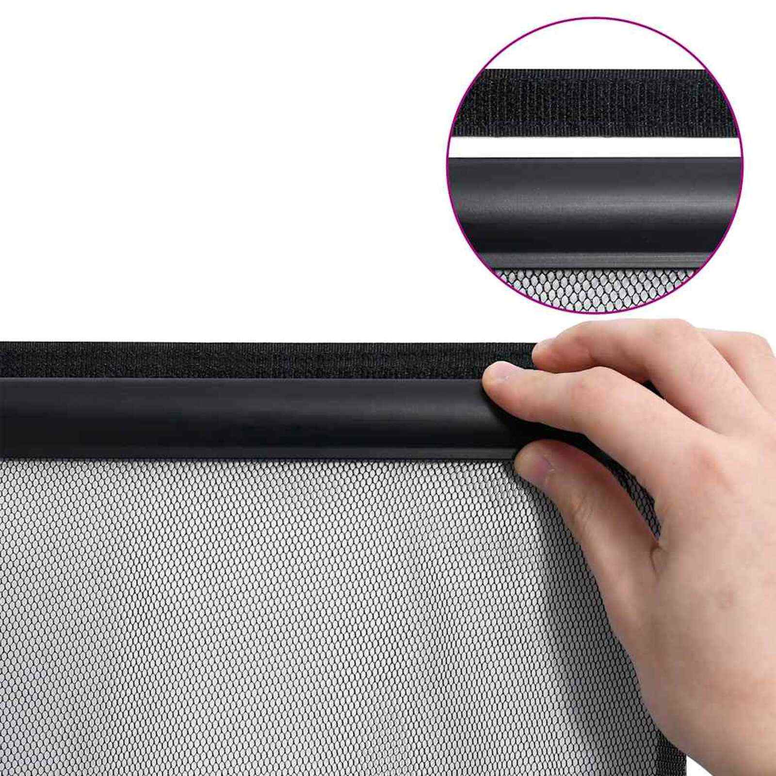 Mrežasta zavjesa za vrata protiv insekata Crna 80 x 220 cm