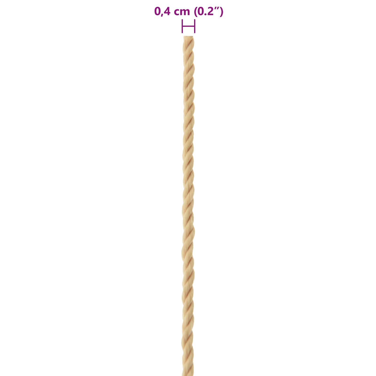 Konopac za čamce 50 m 0.4 Prirodna PP