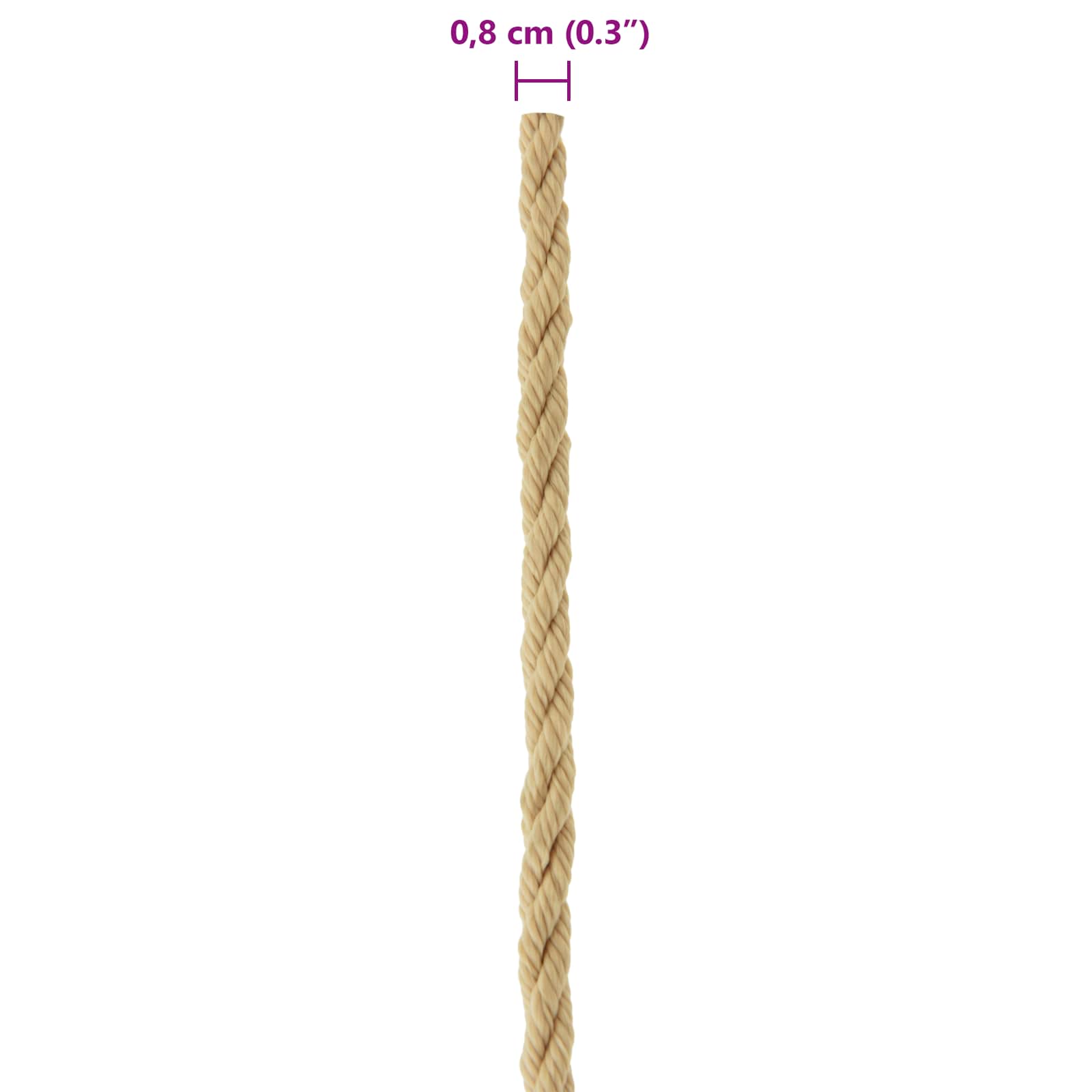 Konopac za čamce 25 m 0.8 Prirodna PP