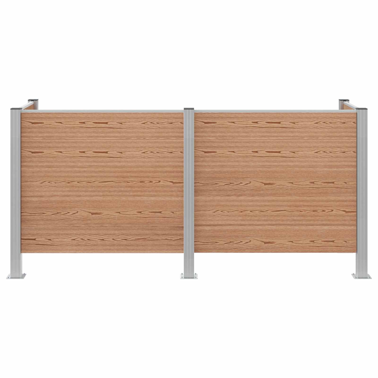 Ograda za kante za smeće Smeđa 237 x 85 x 115 cm Aluminij i WPC