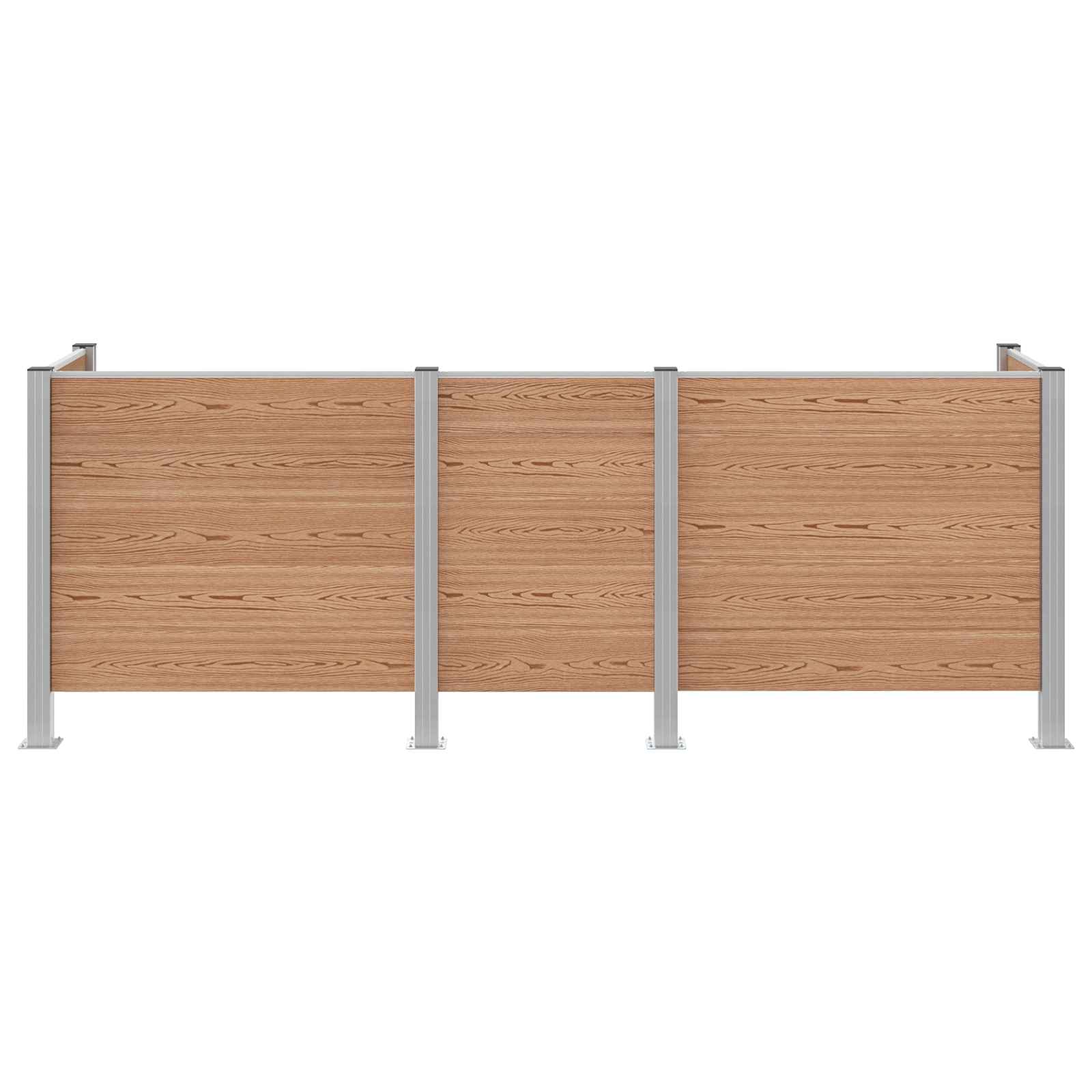 Ograda za kante za smeće Smeđa 315 x 85 x 115 cm Aluminij i WPC