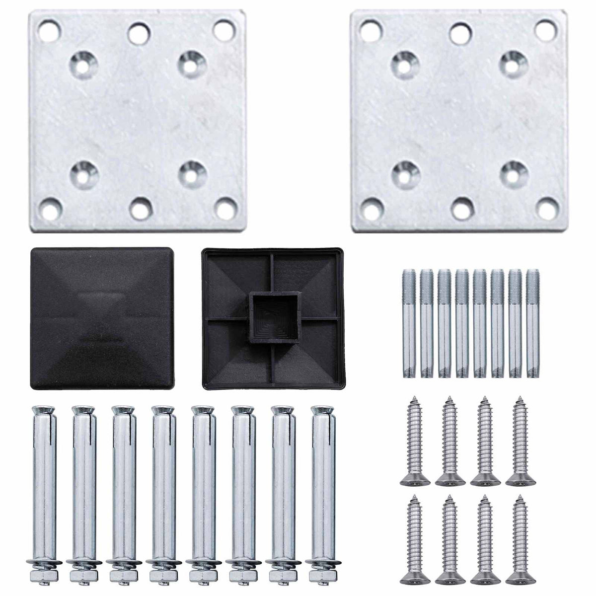 Set ograde 1311 x 186 cm WPC i aluminij Siva