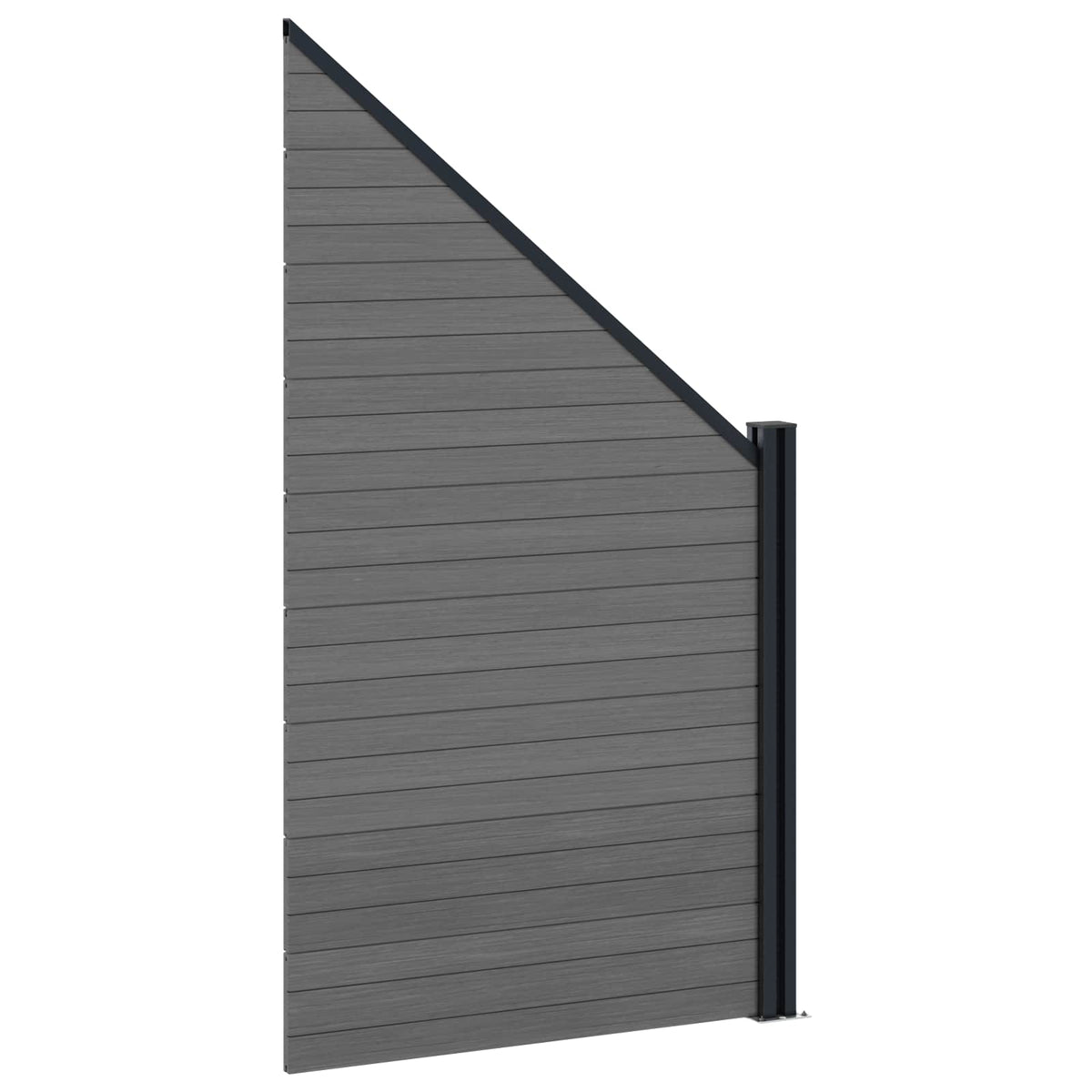 Set ograde 1311 x 186 cm WPC i aluminij Siva