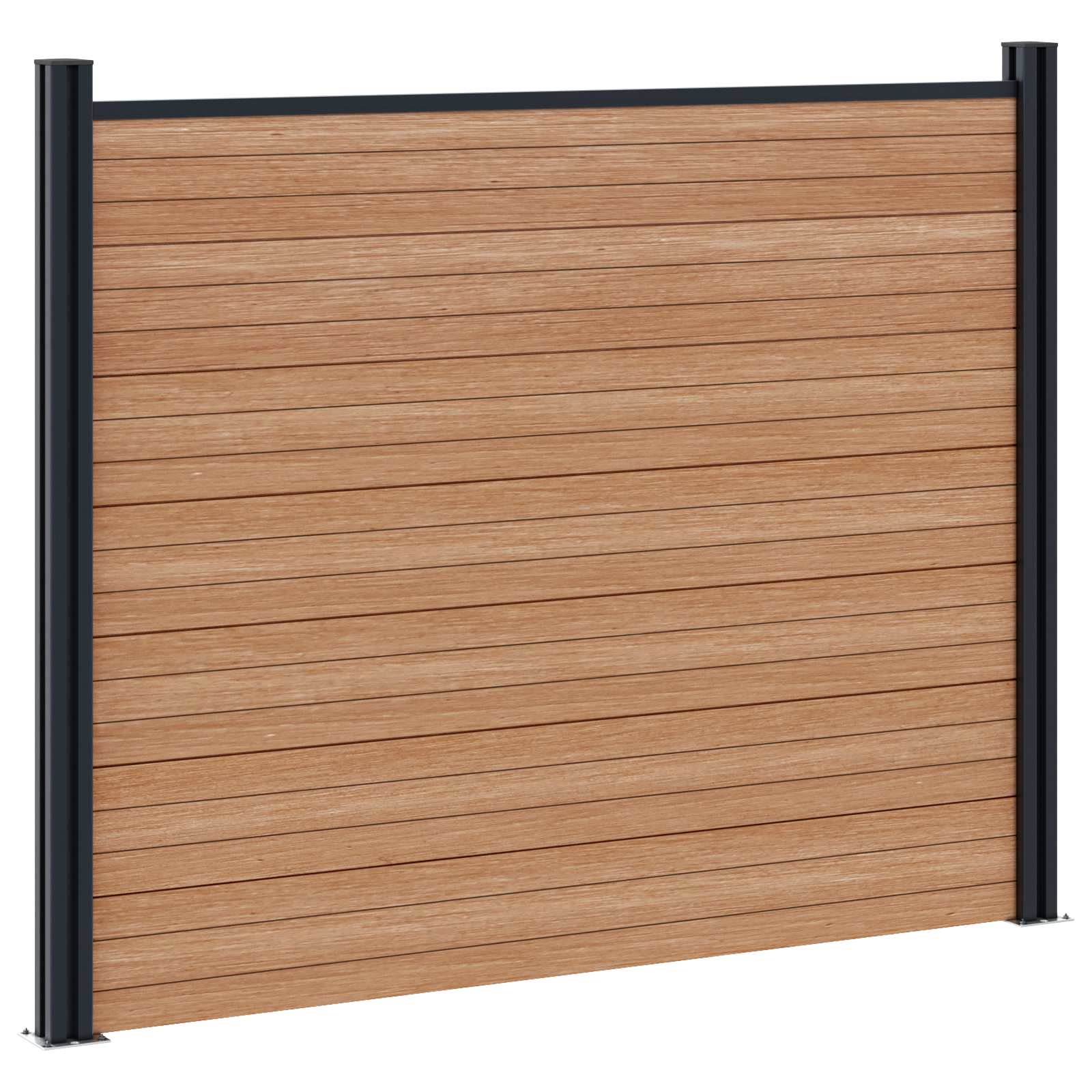 Panel ograde 10 pcs WPC i aluminij Smeđa