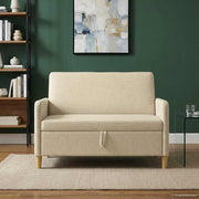 Sofa s pohranom Krem 122 x 78 x 87 cm Poliester