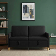 Sofa s pohranom Crna 152 x 78 x 87 cm Poliester
