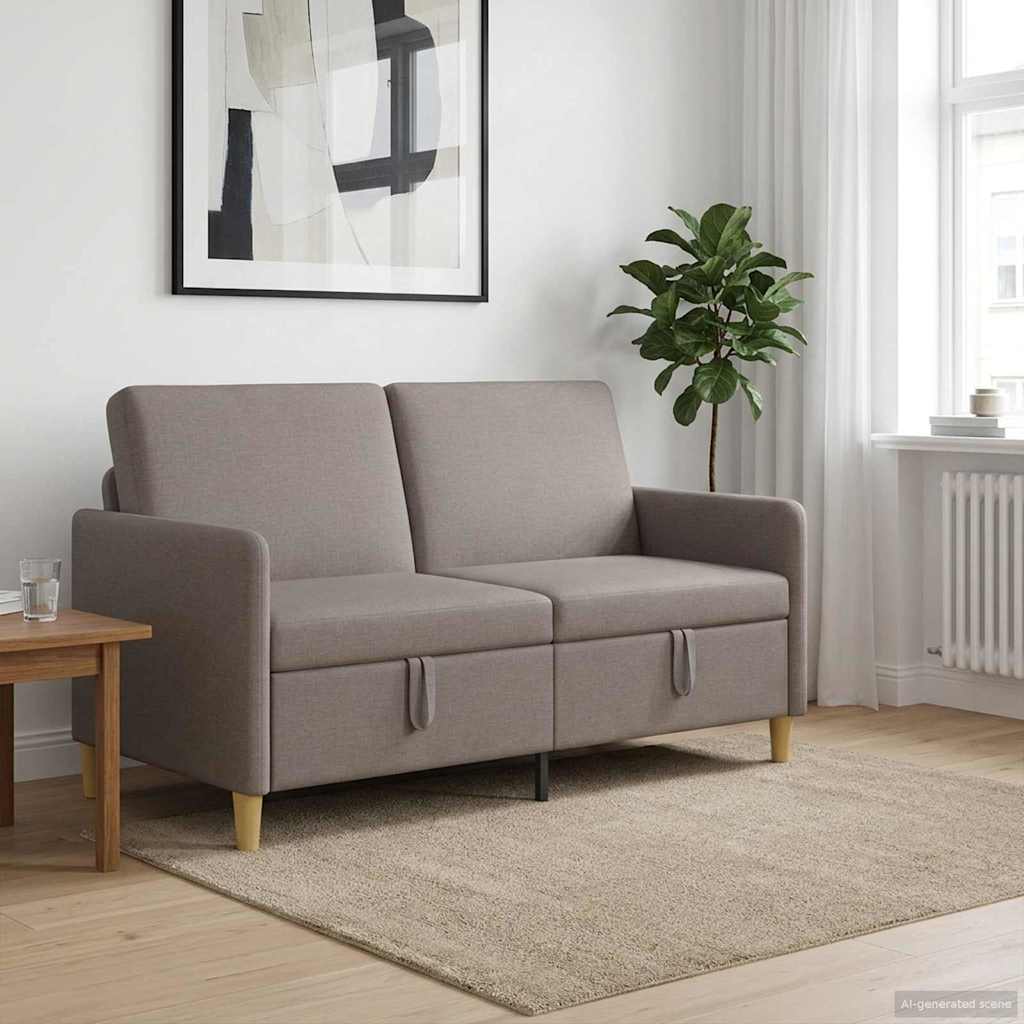 Sofa s pohranom Sivosmeđa 152 x 78 x 87 cm Poliester