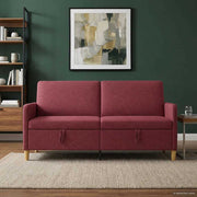 Sofa s pohranom Vinska crvena 172 x 78 x 87 cm Poliester