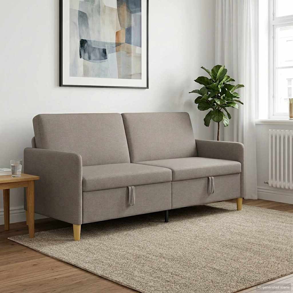 Sofa s pohranom Sivosmeđa 192 x 78 x 87 cm Poliester