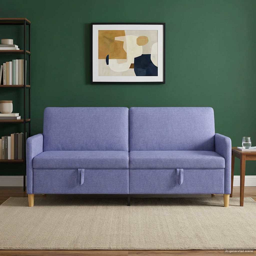 Sofa s pohranom Traper plava 192 x 78 x 87 cm Poliester