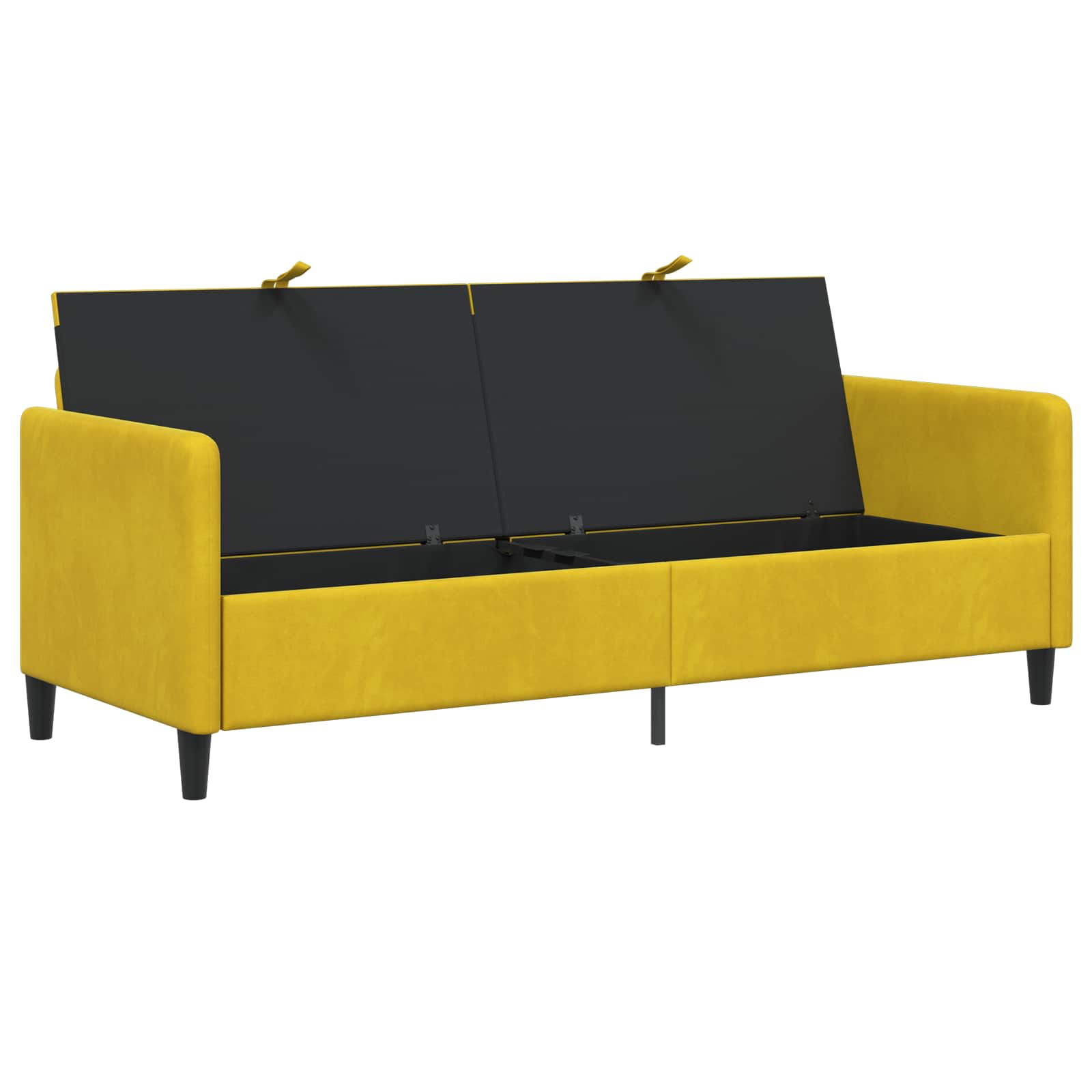 Sofa s pohranom Žuta 192 x 78 x 87 cm Poliester