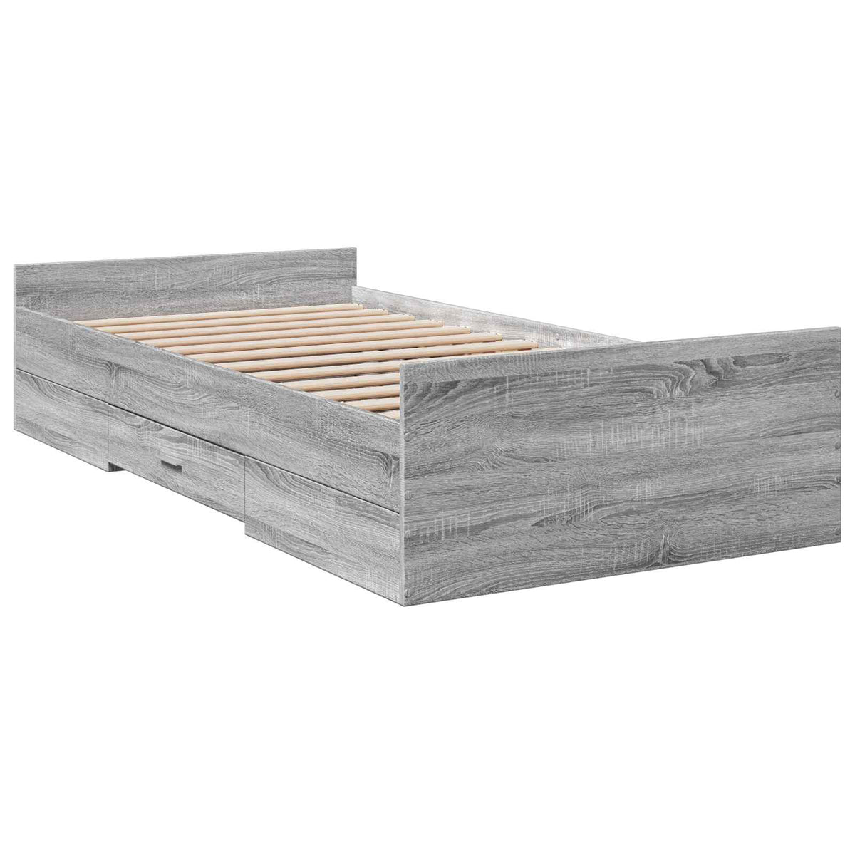 Okvir kreveta s pohranom s ladicama Siva Sonoma 80 x 200 cm