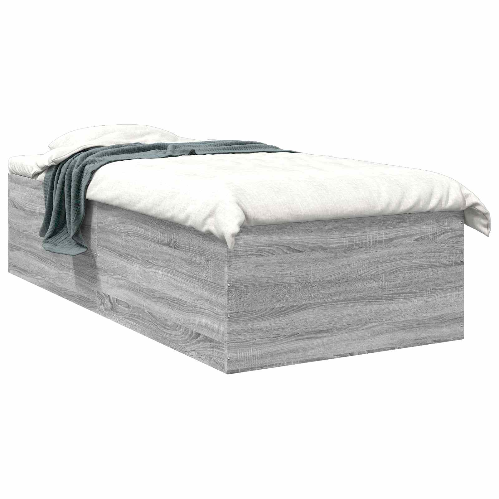 Okvir kreveta za pod Siva Sonoma 80 x 200 cm Konstruirano drvo