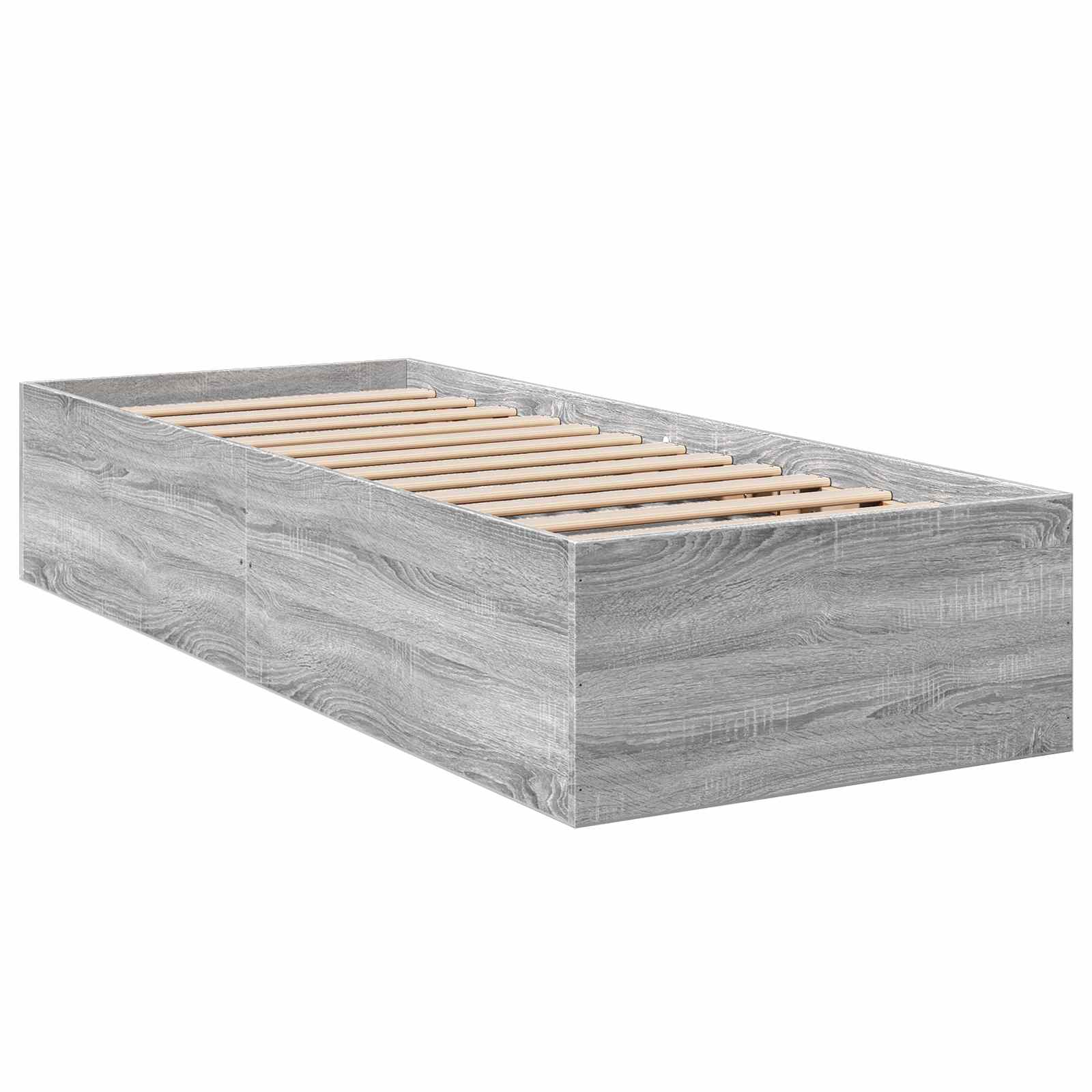Okvir kreveta za pod Siva Sonoma 80 x 200 cm Konstruirano drvo