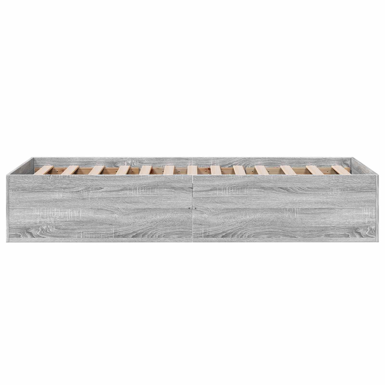 Okvir kreveta za pod Siva Sonoma 80 x 200 cm Konstruirano drvo