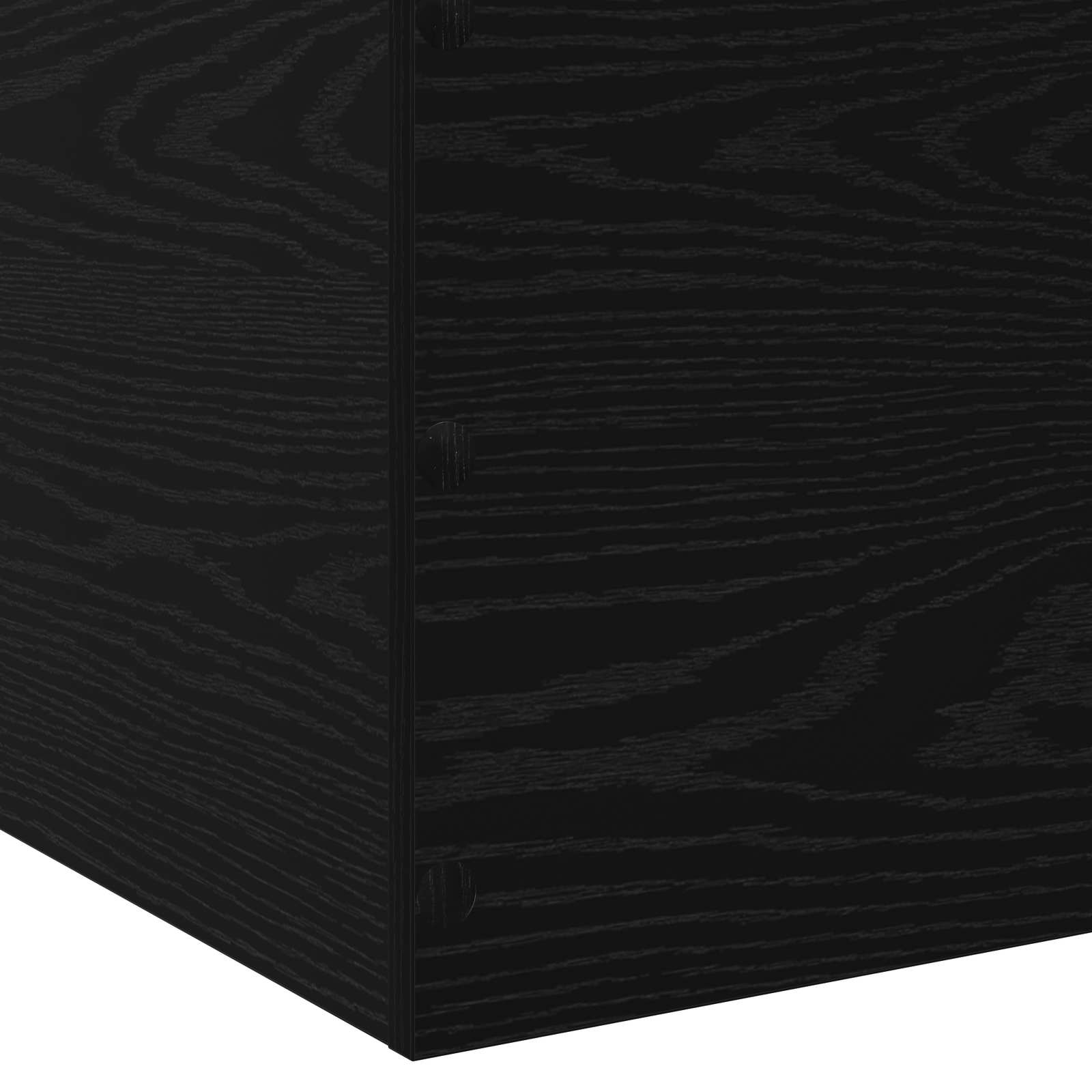Okvir kreveta za pod Crni hrast 80 x 200 cm Konstruirano drvo