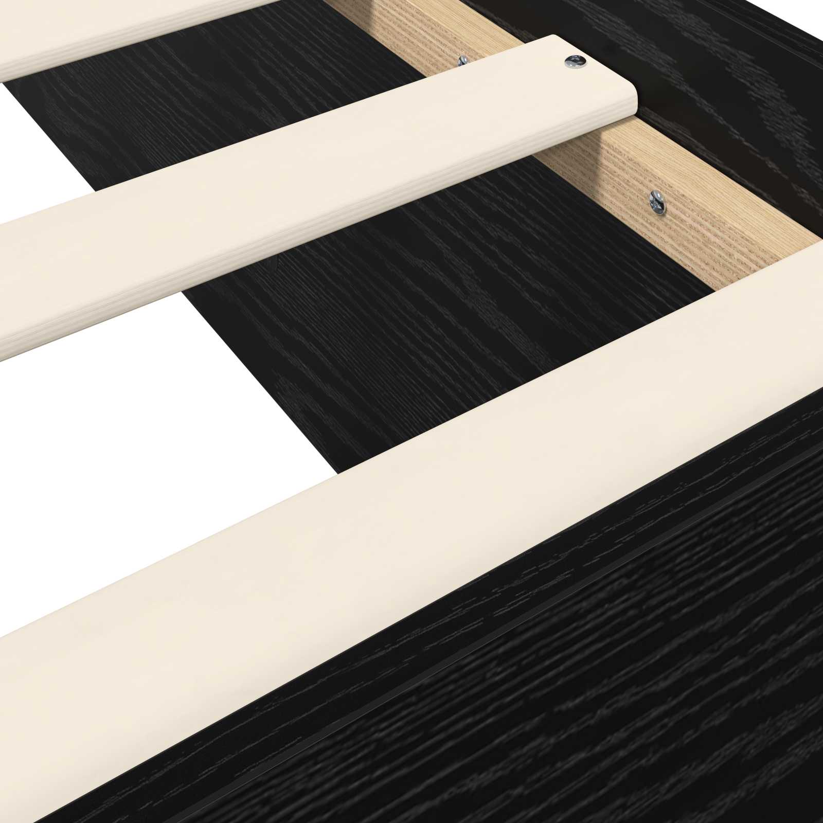 Okvir kreveta za pod Crni hrast 80 x 200 cm Konstruirano drvo