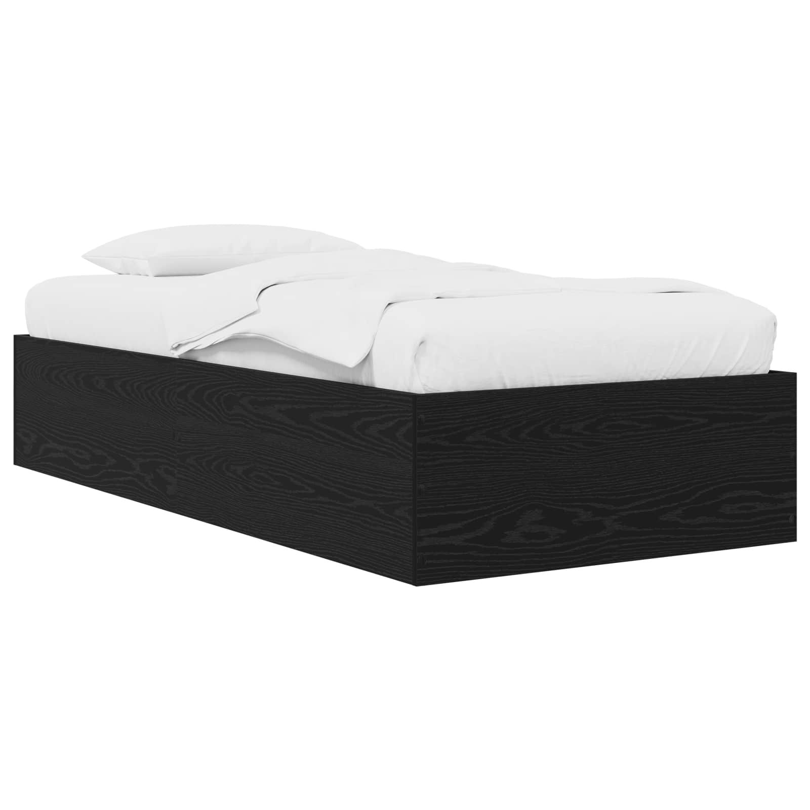 Okvir kreveta za pod Crni hrast 80 x 200 cm Konstruirano drvo