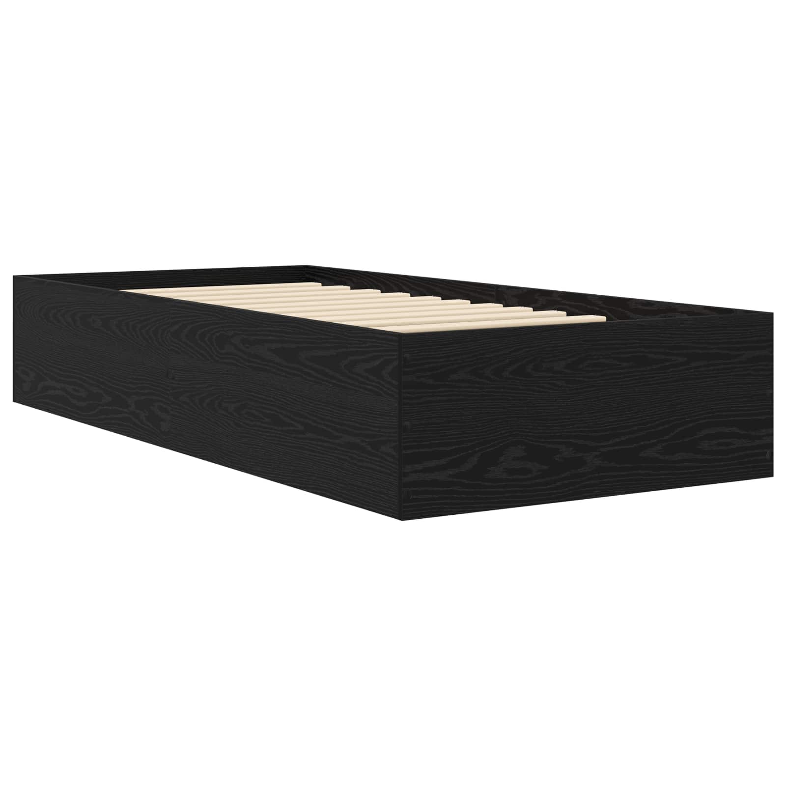 Okvir kreveta za pod Crni hrast 80 x 200 cm Konstruirano drvo