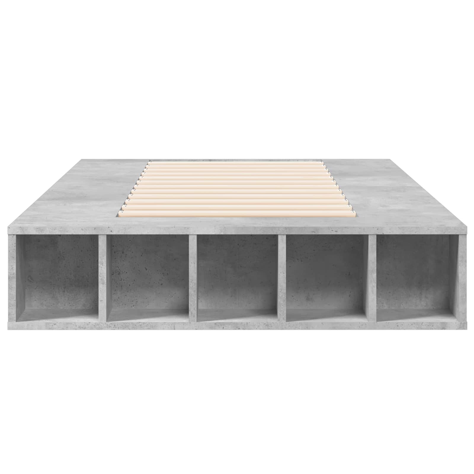 Okvir kreveta s pohranom s policom Betonska siva 80 x 200 cm
