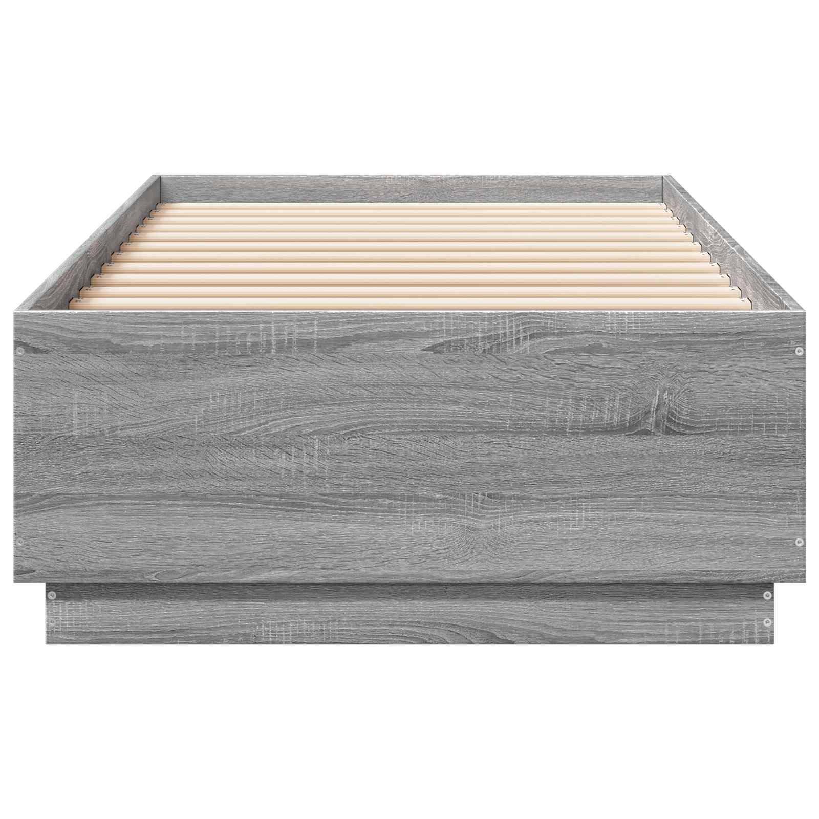 Krevetna konstrukcija s LED svjetlom Siva Sonoma 80 x 200 cm