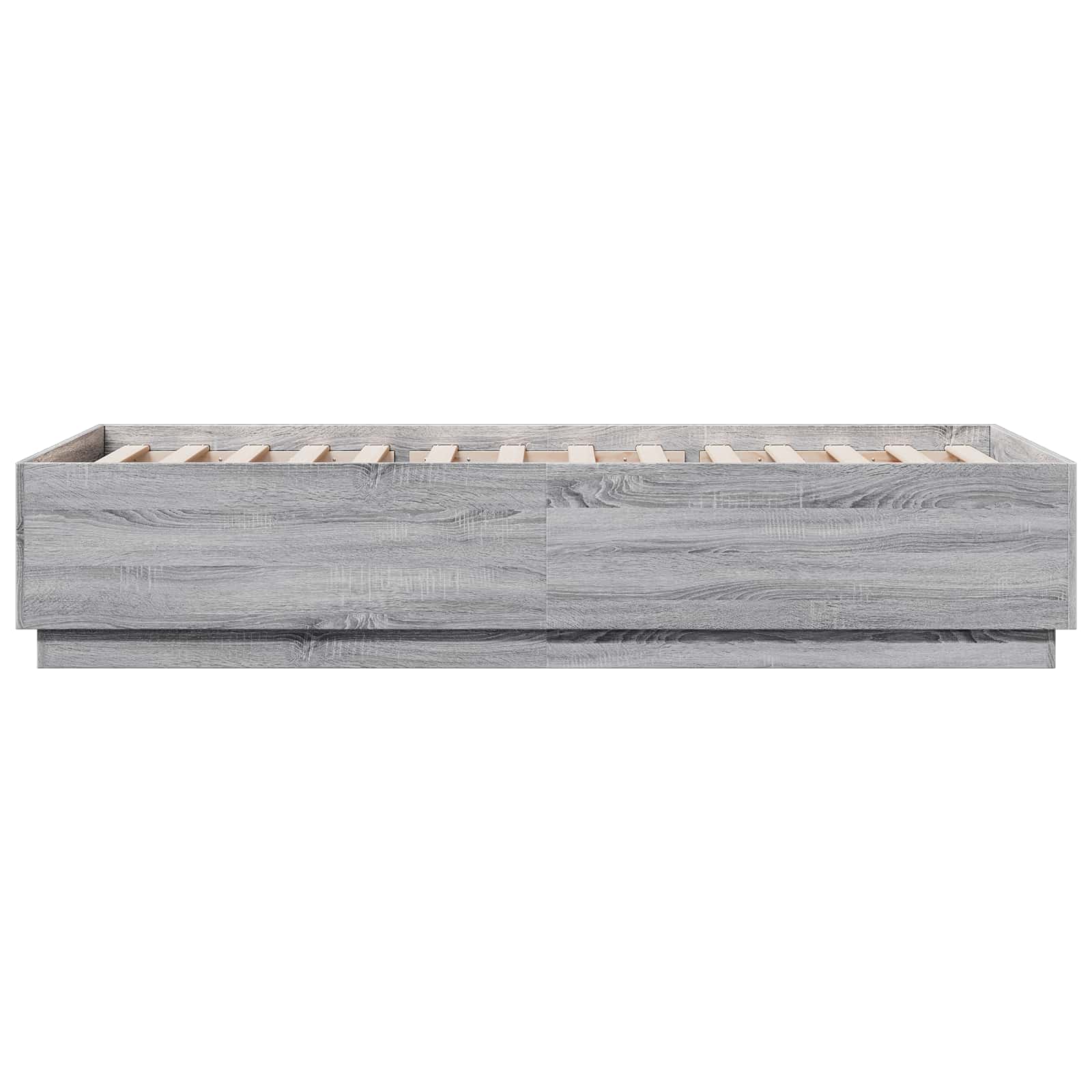 Krevetna konstrukcija s LED svjetlom Siva Sonoma 80 x 200 cm