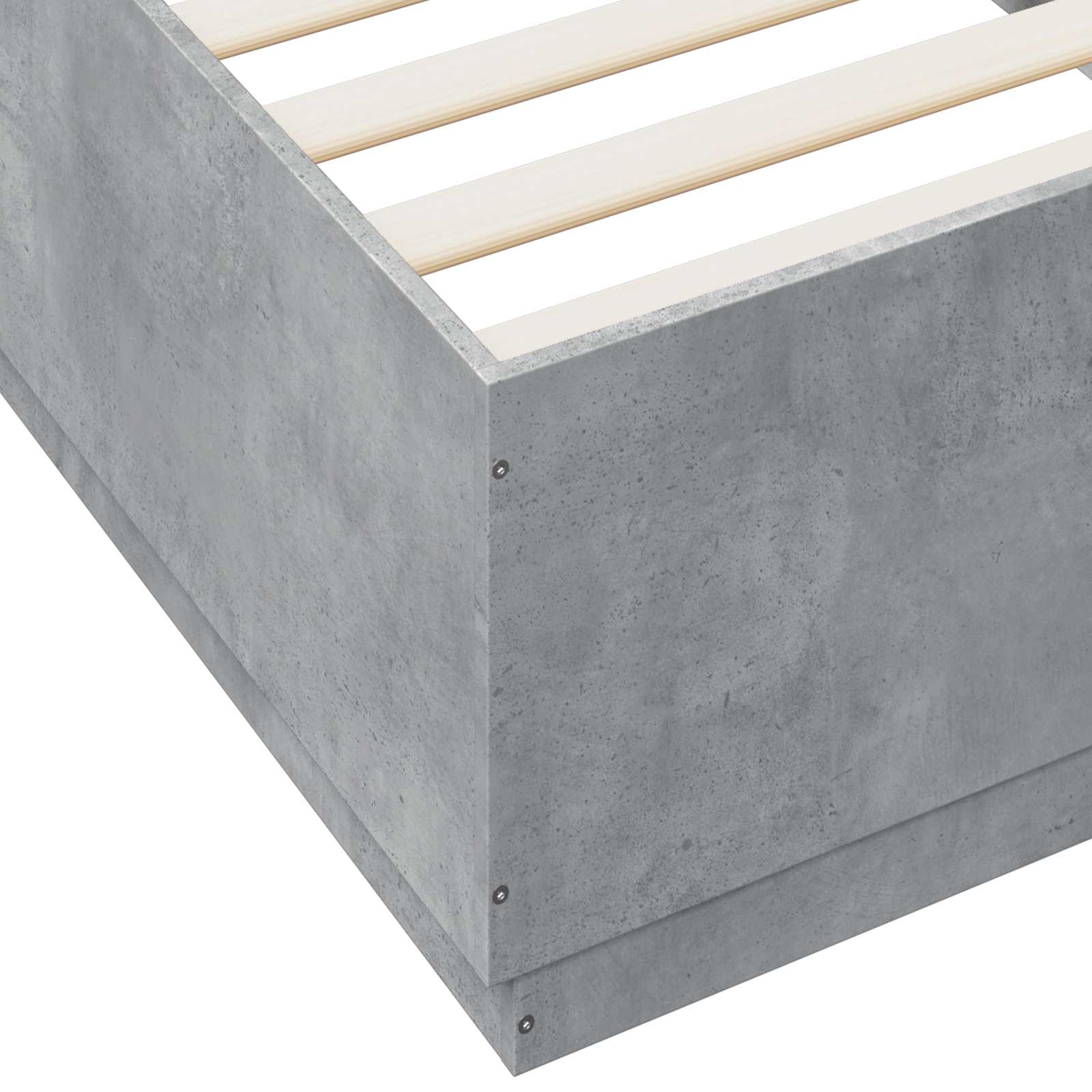 Krevetna konstrukcija s LED svjetlom Betonska siva 80 x 200 cm