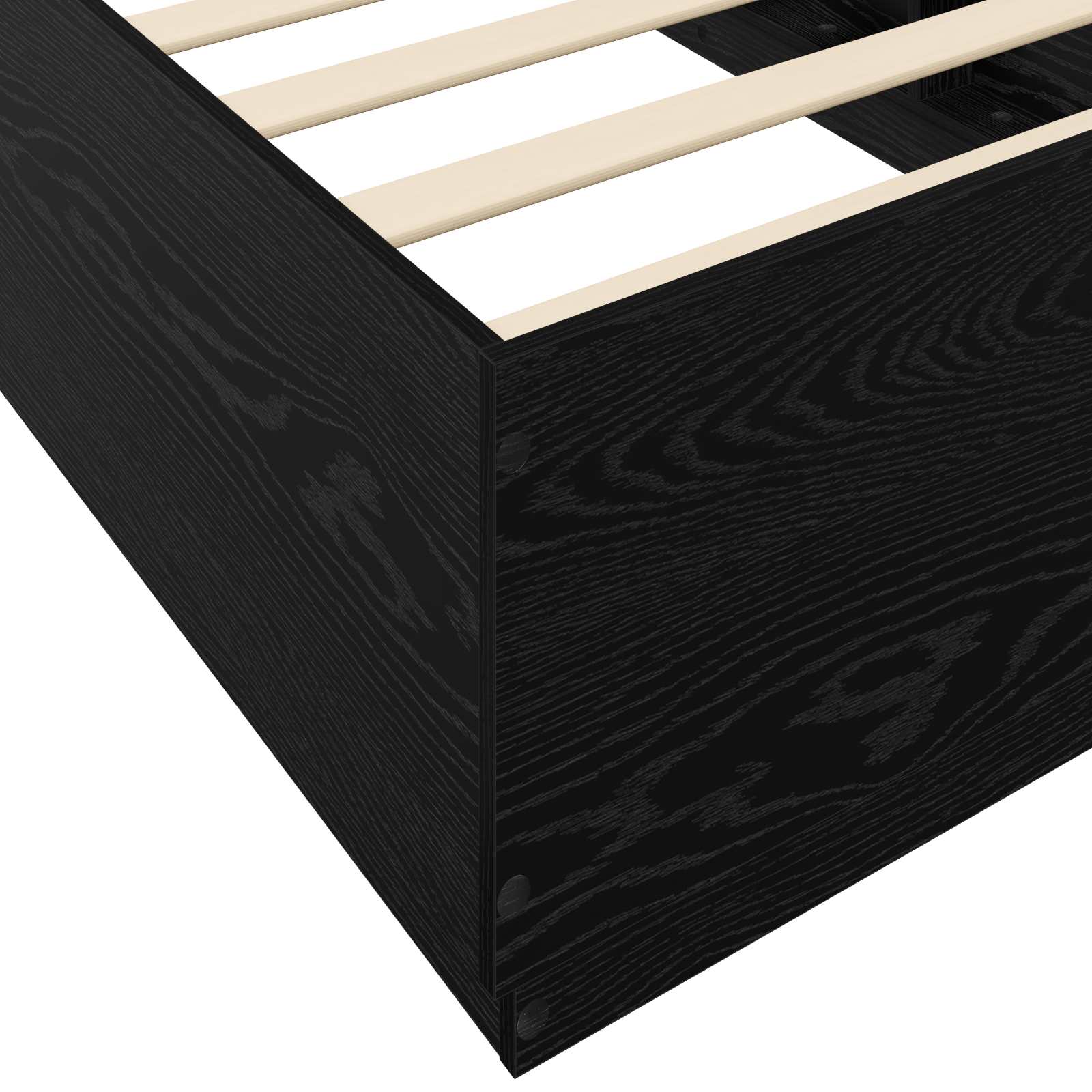 Krevetna konstrukcija s LED svjetlom Crni hrast 80 x 200 cm