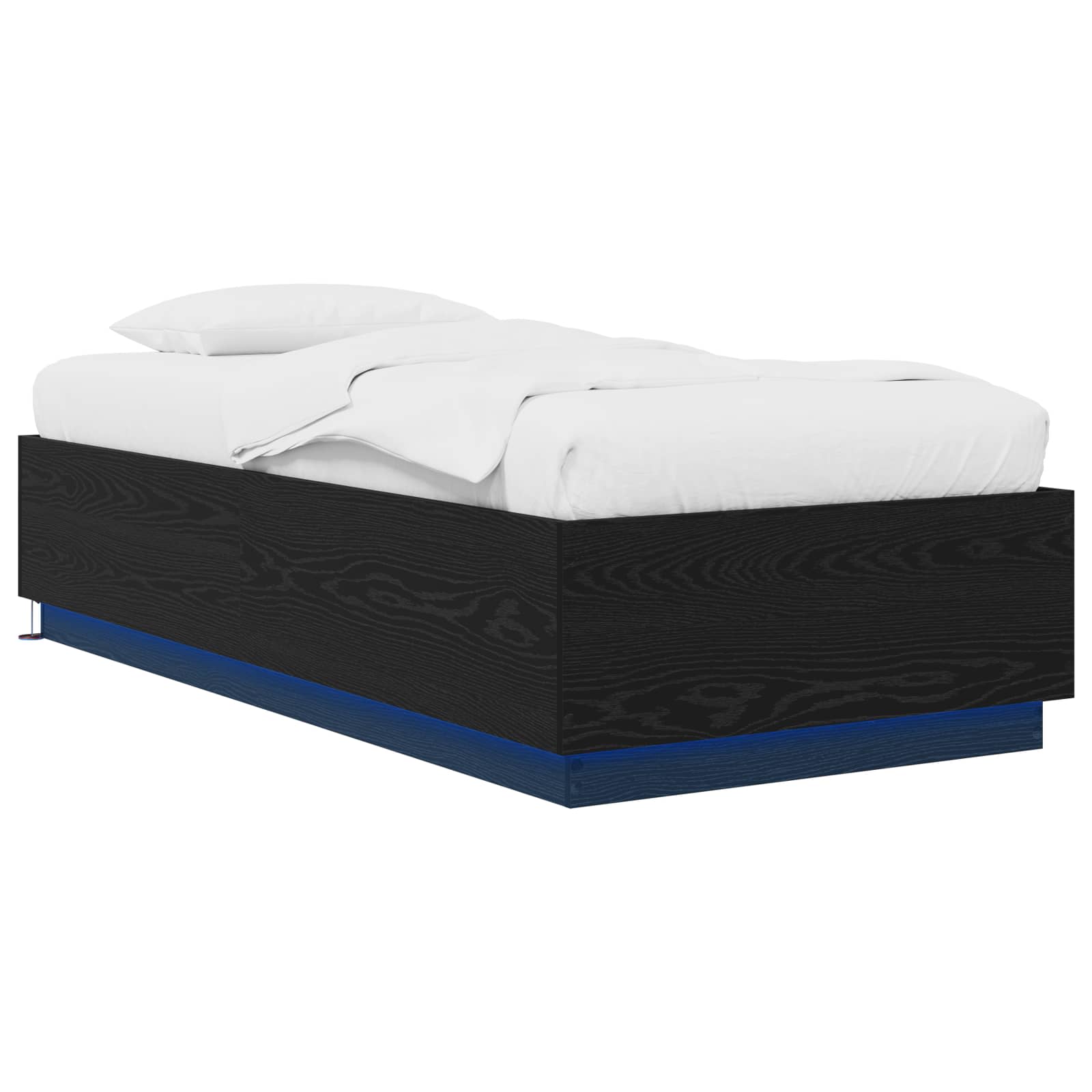 Krevetna konstrukcija s LED svjetlom Crni hrast 80 x 200 cm