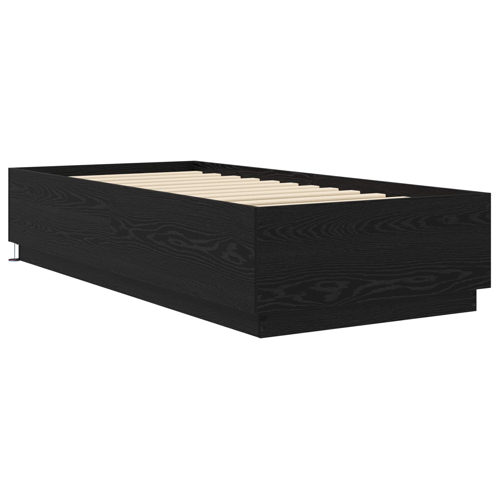 Krevetna konstrukcija s LED svjetlom Crni hrast 80 x 200 cm