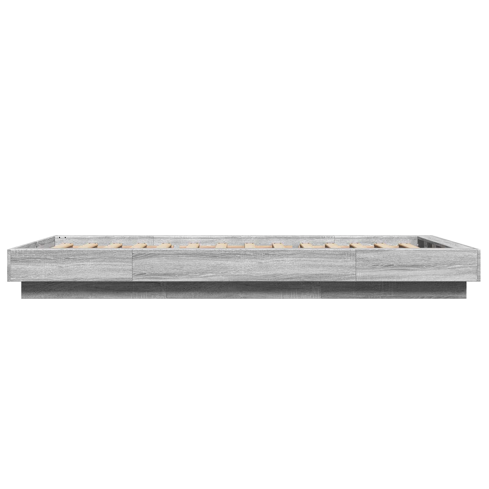 Krevetna konstrukcija s LED svjetlom Siva Sonoma 80 x 200 cm