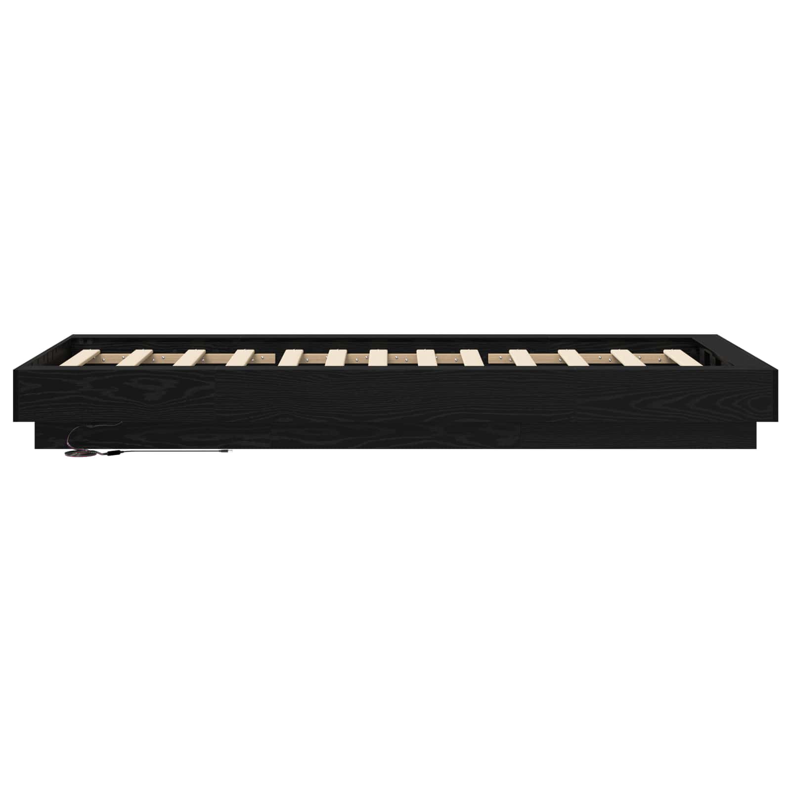 Krevetna konstrukcija s LED svjetlom Crni hrast 80 x 200 cm