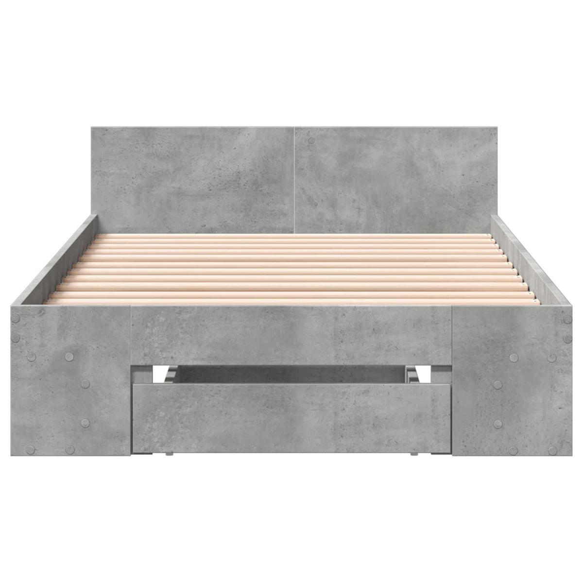 Okvir kreveta s pohranom s ladicama Betonska siva 80 x 200 cm
