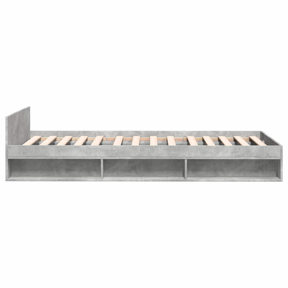 Okvir kreveta s pohranom s ladicama Betonska siva 80 x 200 cm