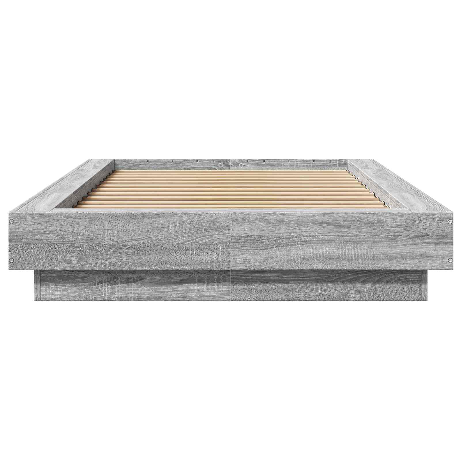 Okvir kreveta za pod Siva Sonoma 80 x 210 cm Konstruirano drvo