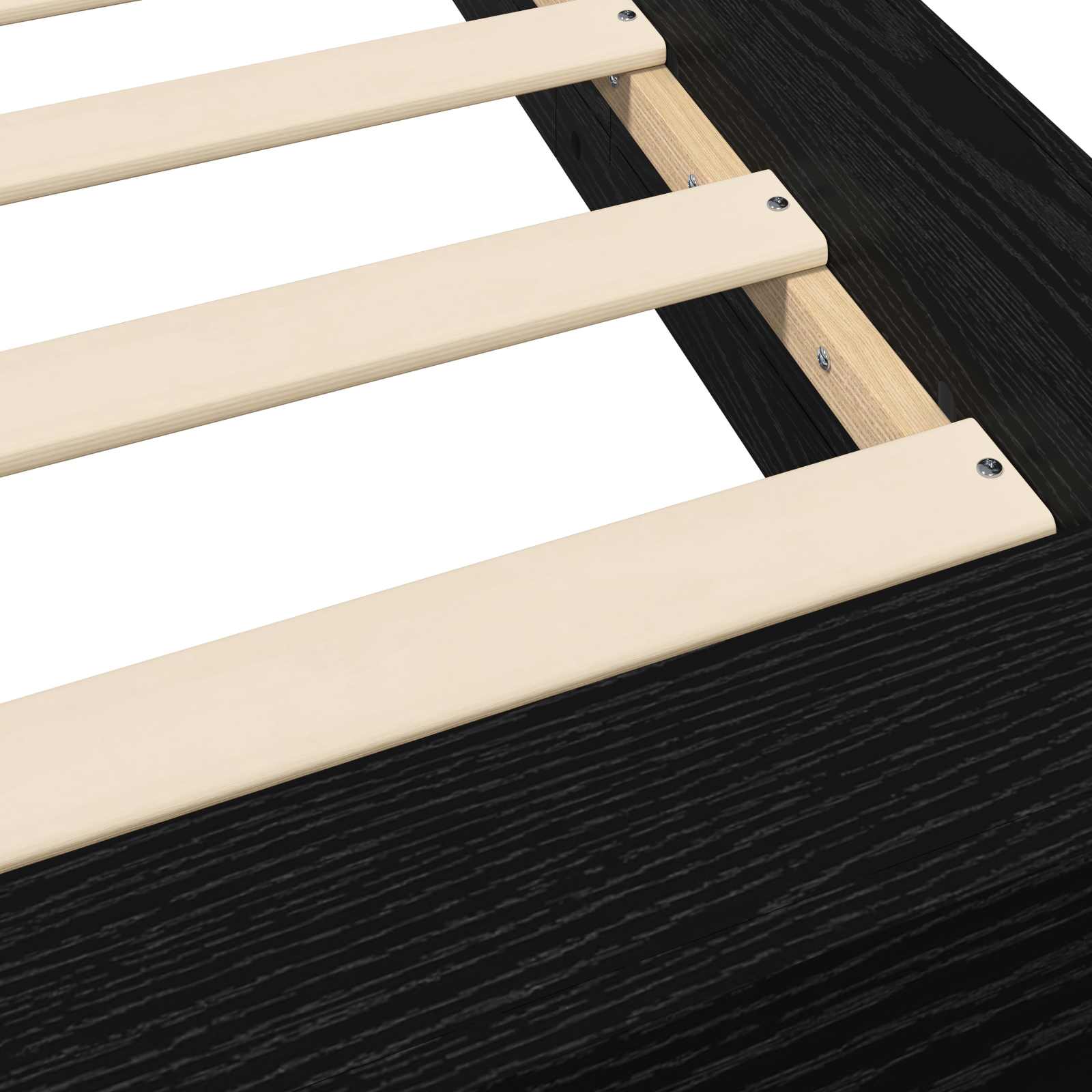 Okvir kreveta za pod Crni hrast 80 x 210 cm Konstruirano drvo