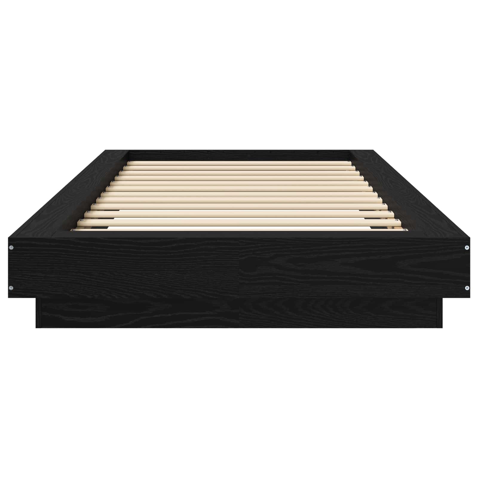 Okvir kreveta za pod Crni hrast 80 x 210 cm Konstruirano drvo