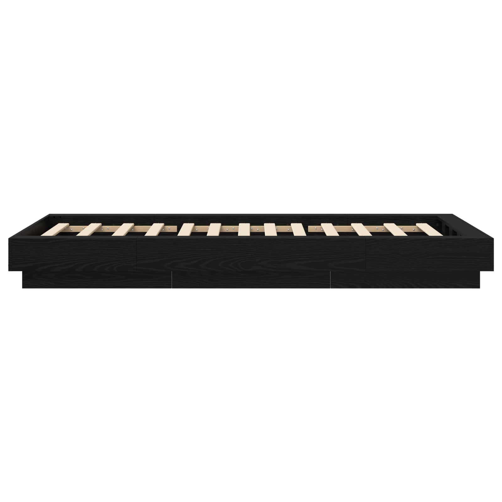 Okvir kreveta za pod Crni hrast 80 x 210 cm Konstruirano drvo
