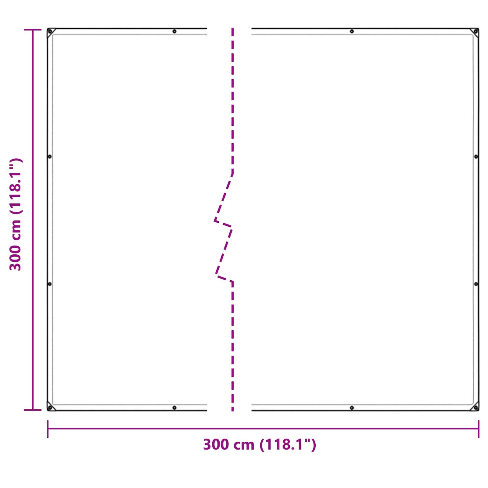 Pokrov za biljke *Transparent*an 3 x 3 m PVC