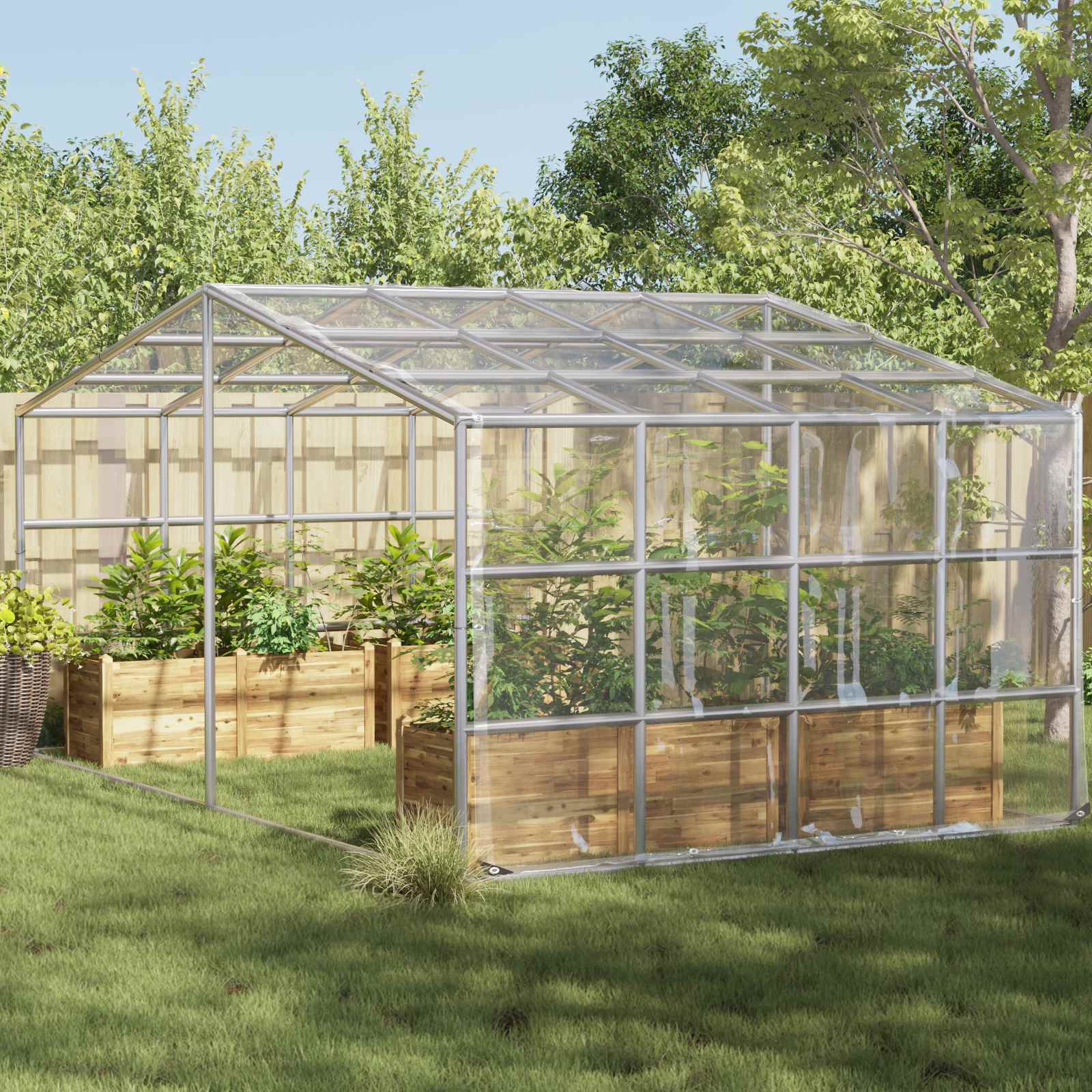 Pokrov za biljke *Transparent*an 4 x 10 m PVC