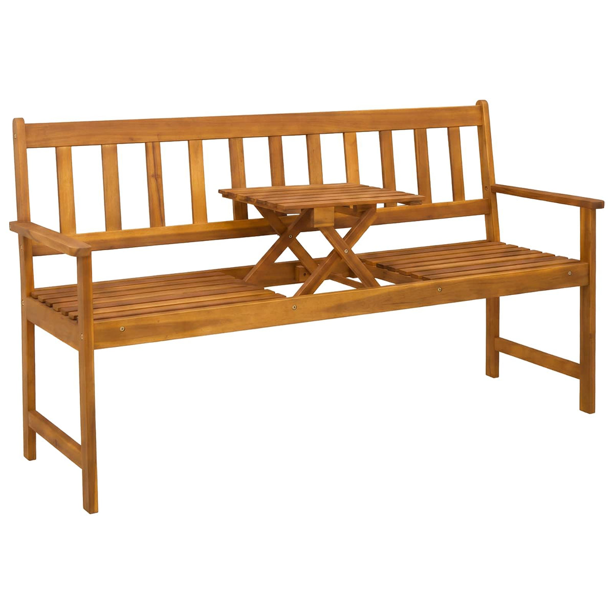 Vrtna klupa 158 x 55 x 89 cm Čvrsto drvo akacije Prirodna