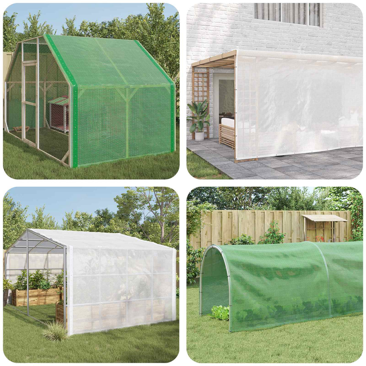 Cerada s rupama 2 kom. Zelena 2 x 20 m 260 gsm PE