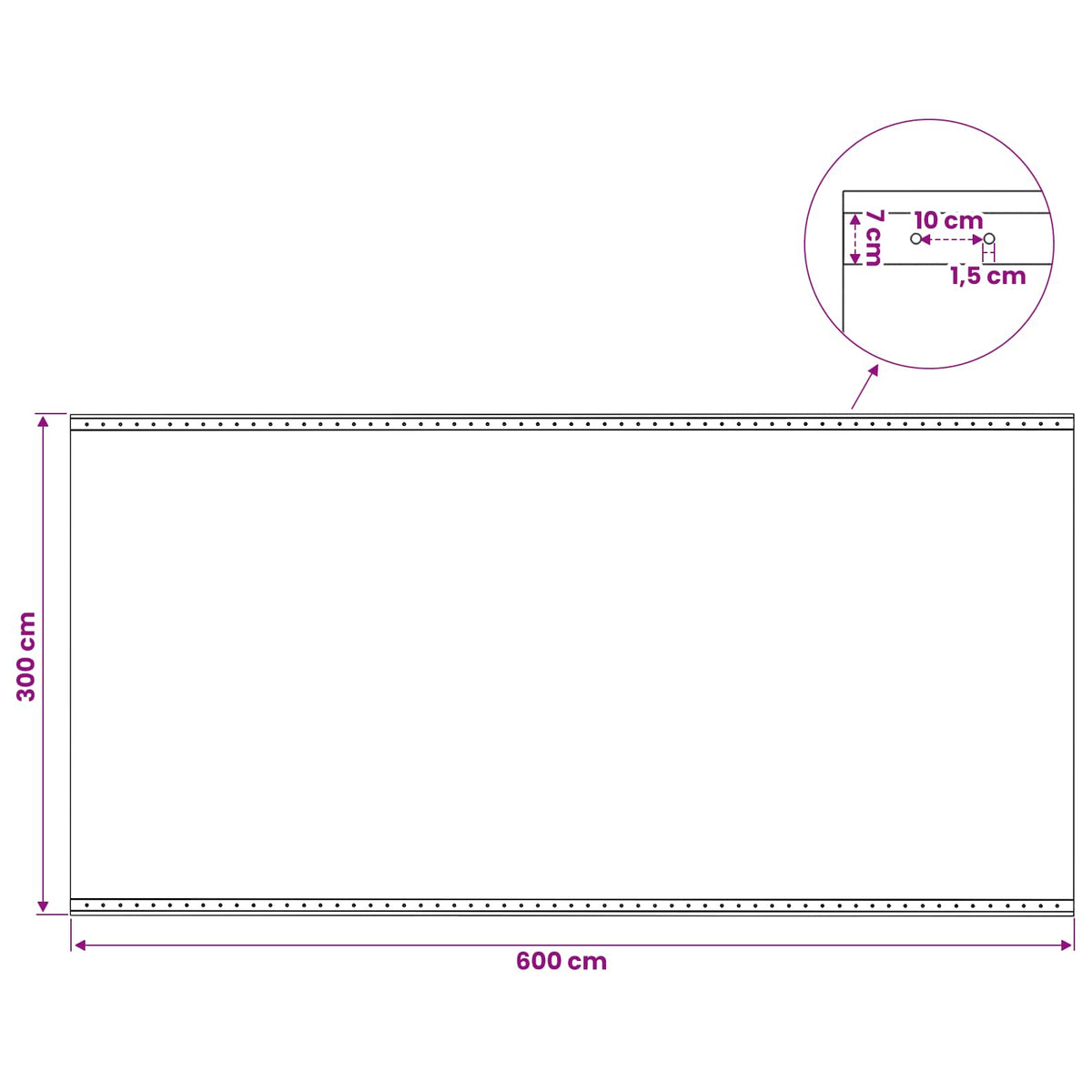 Cerada s rupama 2 kom. Zelena 3 x 6 m 260 gsm PE