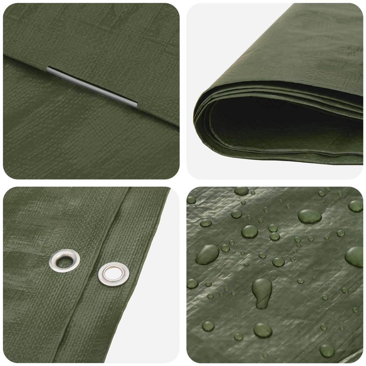 Cerada s rupama Zelena 3 x 4 m 90 gsm PE