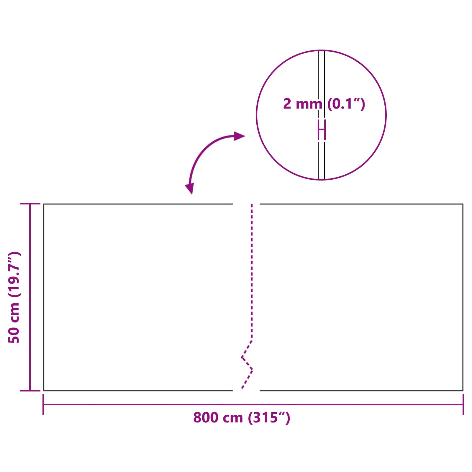 Role pluta Smeđa 800 x 50 x 0,2 cm Pluta