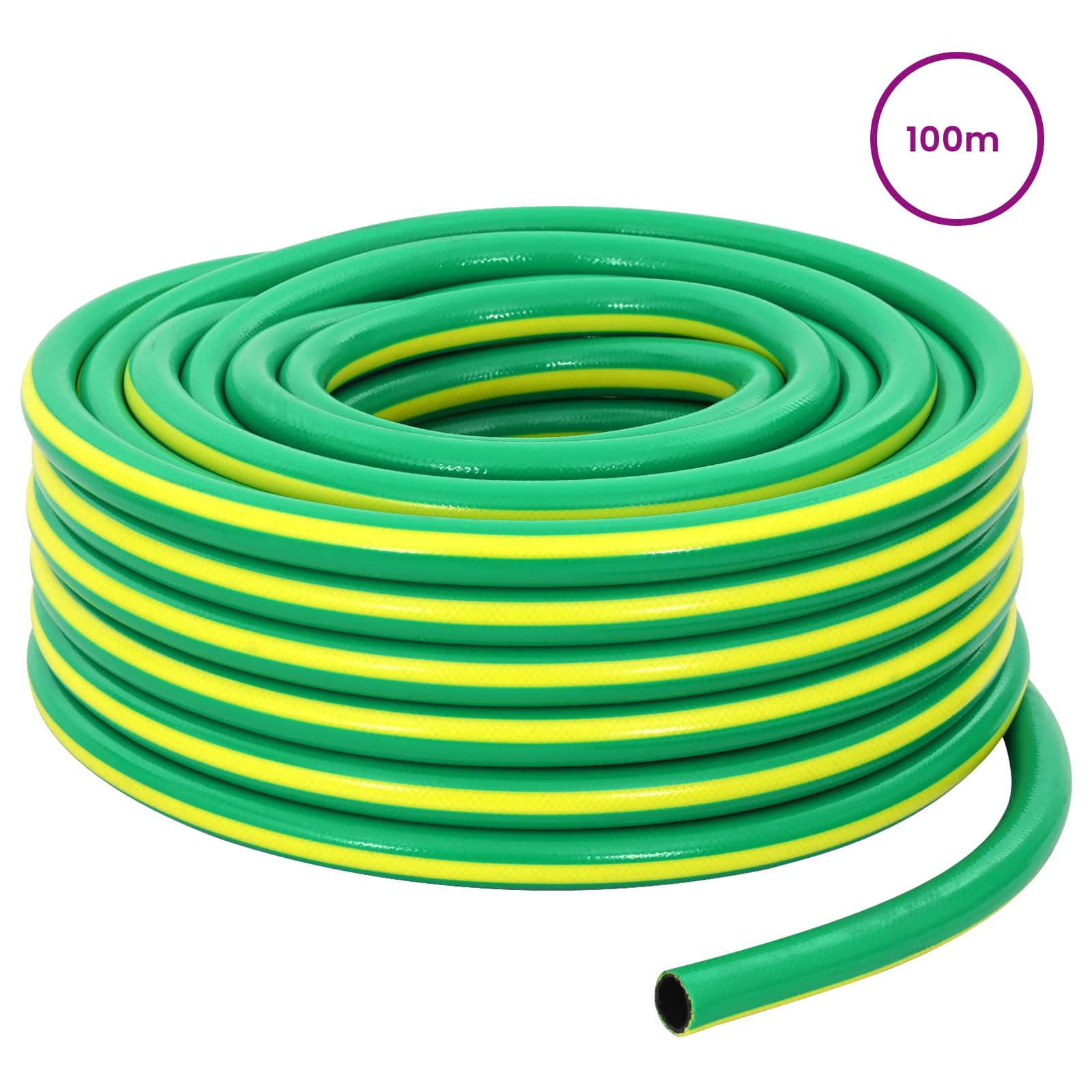 Vrtno crijevo 5-slojno Zelena i žuta 3 / 4'' 100 m PVC