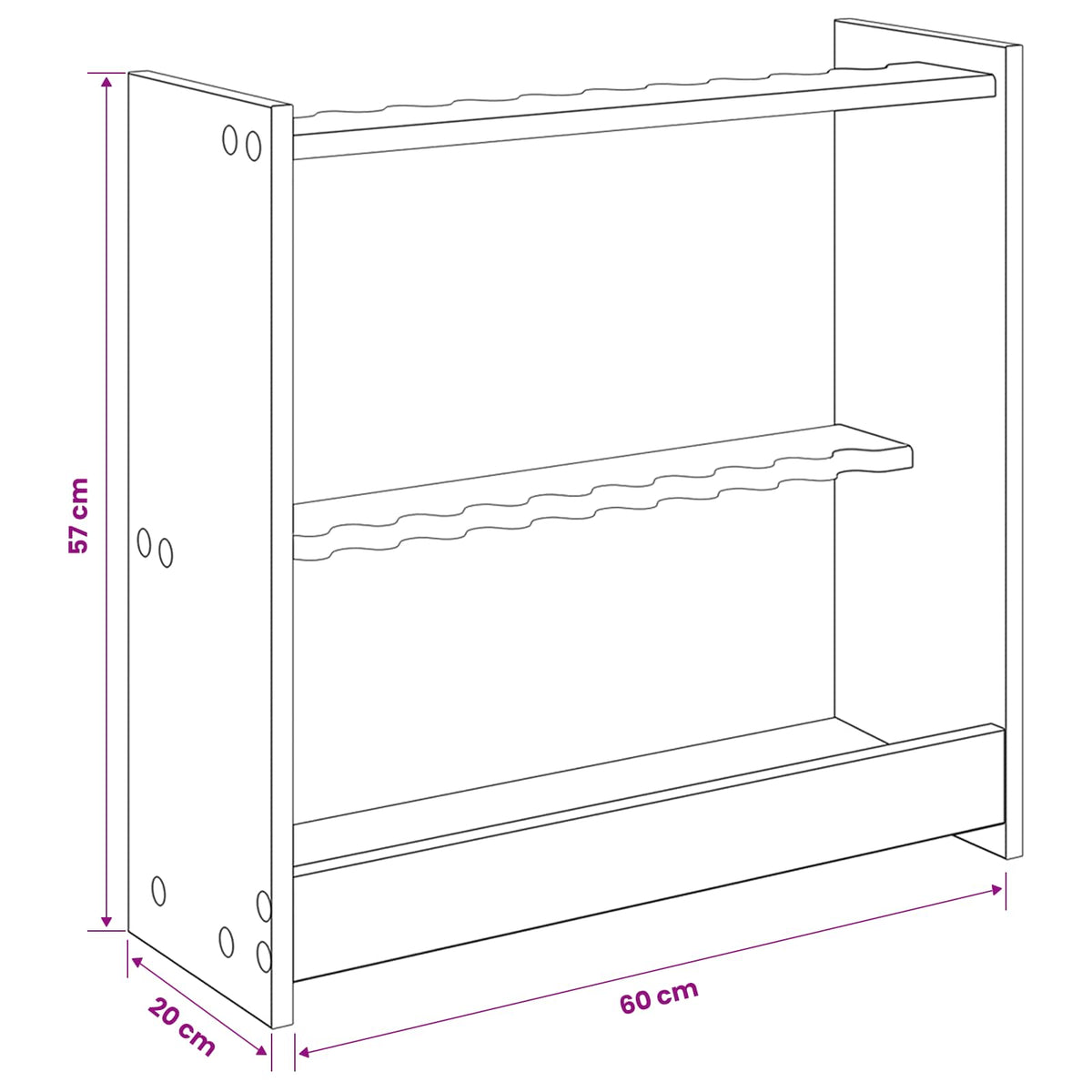 Stalak za bilijarske cueve Konstruirano drvo 60 x 20 x 57 cm