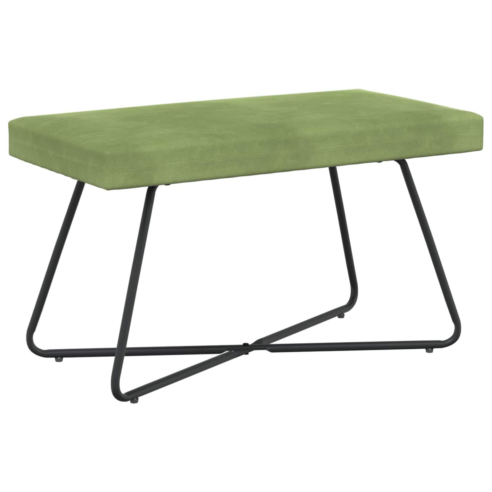 klupa Svijetlo zelena 80 x 40 x 45 cm Baršun