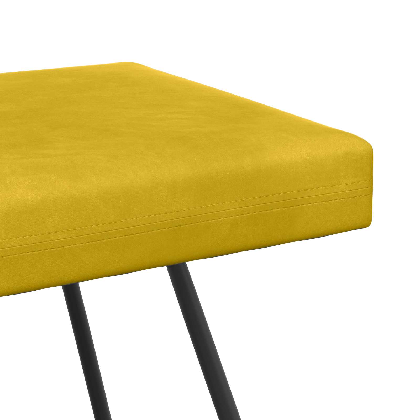 klupa Žuta 80 x 40 x 45 cm Baršun
