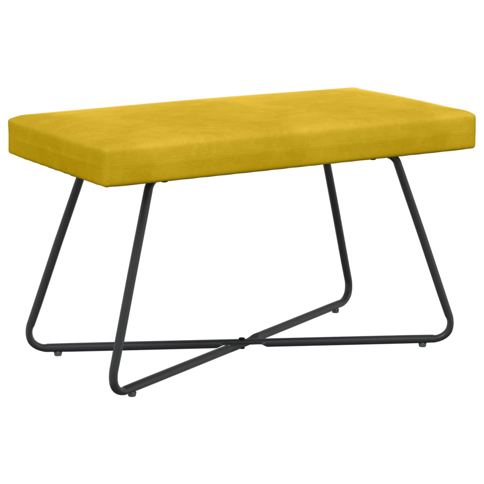 klupa Žuta 80 x 40 x 45 cm Baršun